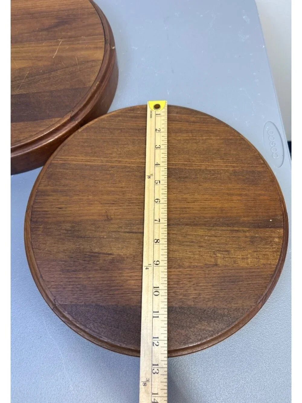 Vtg Dansk Designs Denmark IHQ Teak Round Serving Trays Set of 2 Jens Quistgaard
